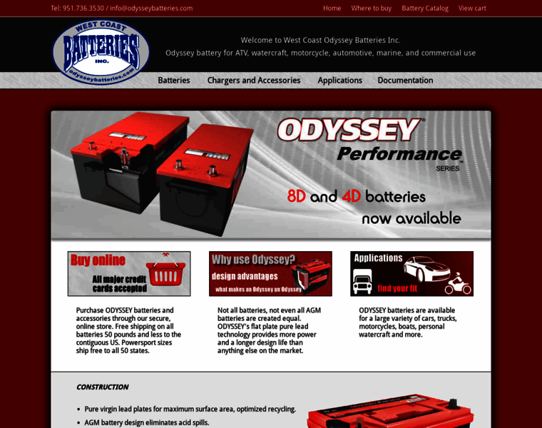 Odysseybatteries.com thumbnail