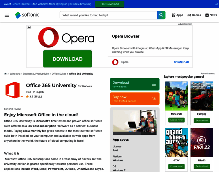 Office-365-university.en.softonic.com thumbnail
