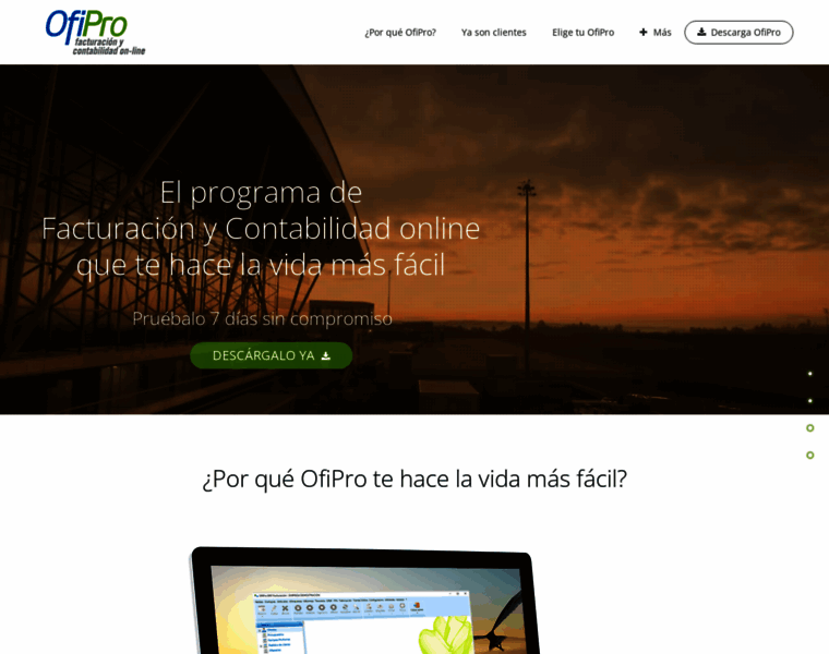 ofipro.es at WI. Programa de facturación y contabilidad online ágil y ...