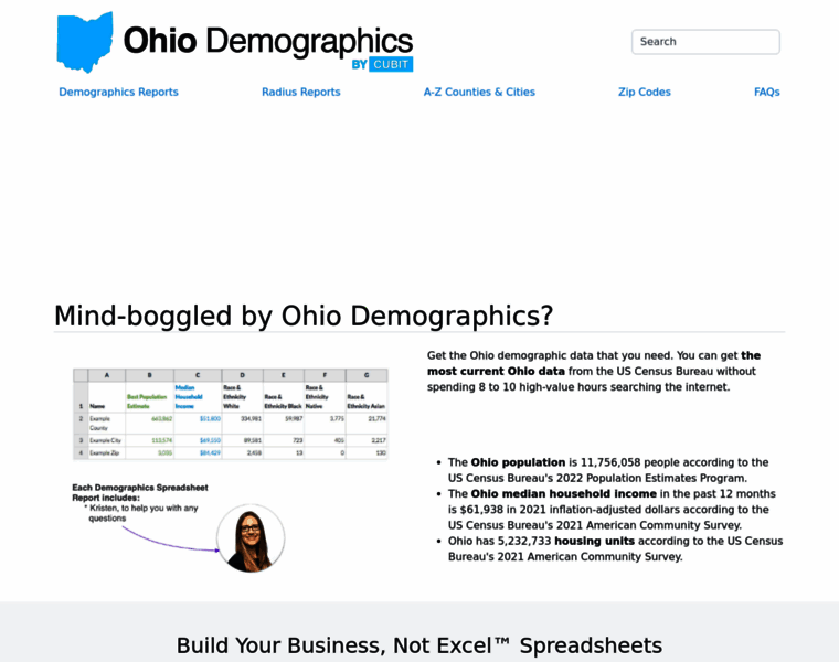 Ohio-demographics.com thumbnail