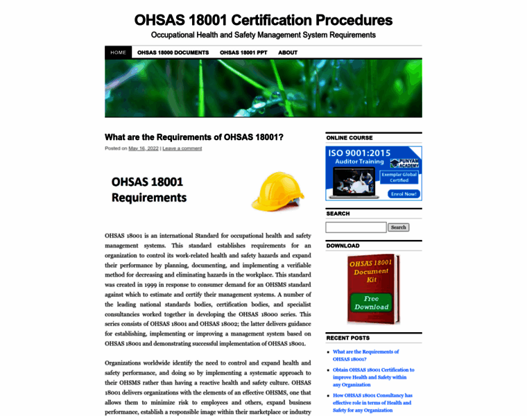 Ohsas18001procedure.wordpress.com thumbnail