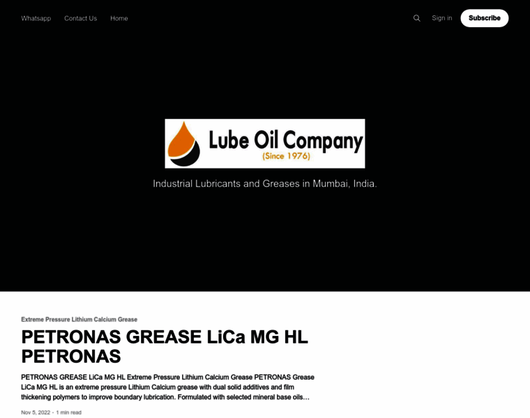 Oilgrease.co.in thumbnail