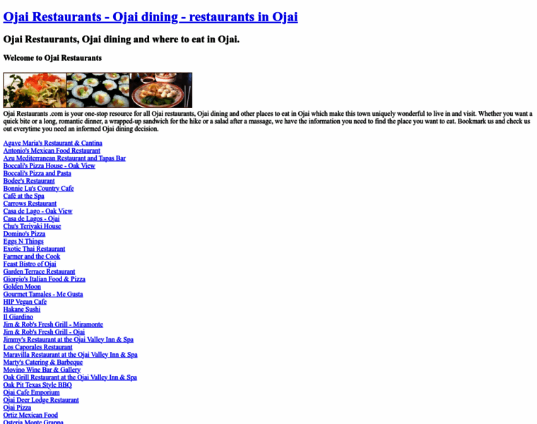 Ojairestaurants.com thumbnail