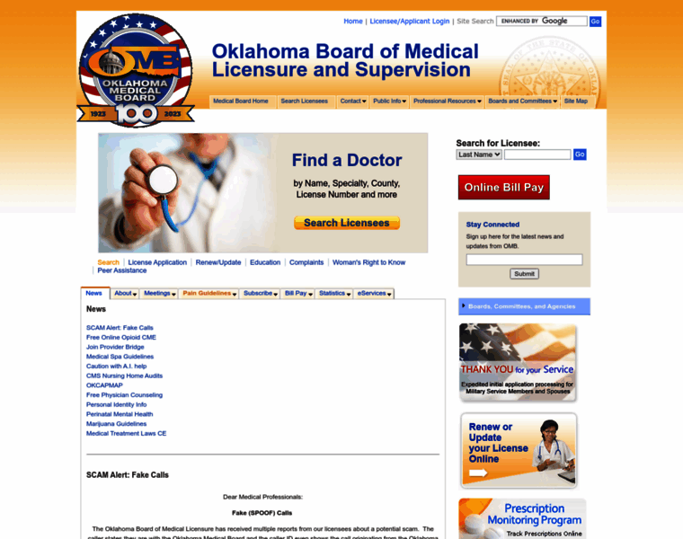Okmedicalboard.org thumbnail