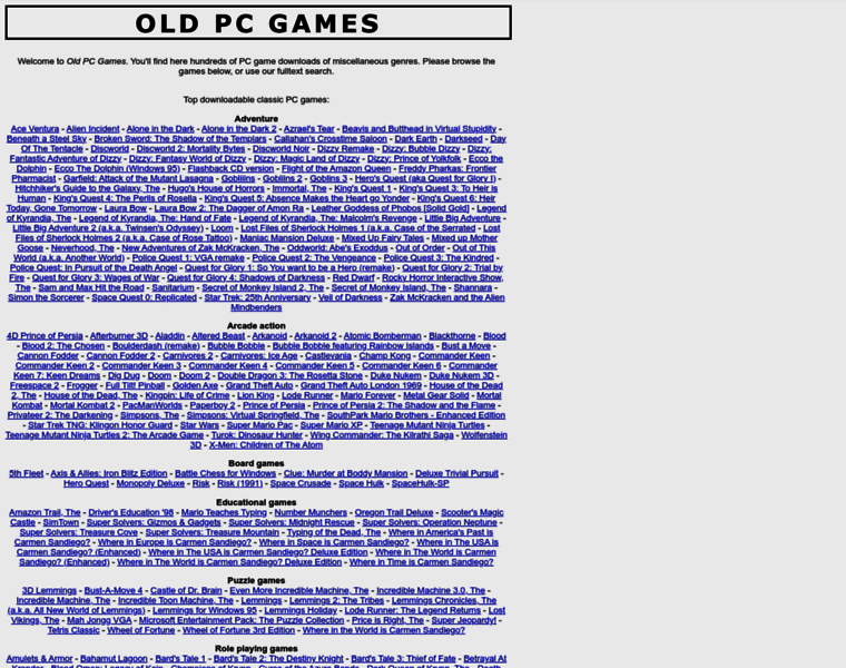 Old-pc-games.com thumbnail