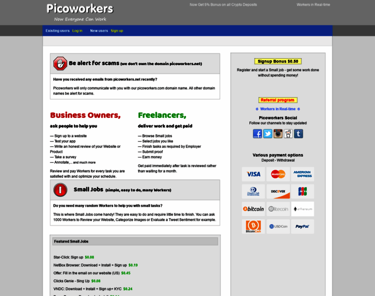Old.picoworkers.com thumbnail