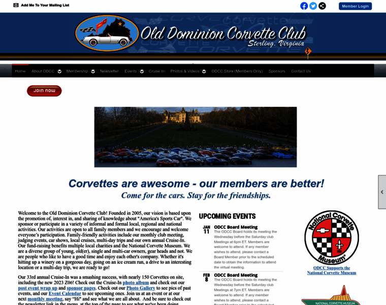Olddominioncorvetteclub.org thumbnail