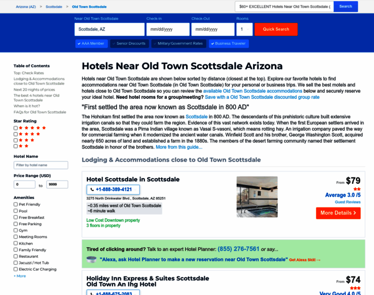 Oldtownscottsdalehotels.com thumbnail