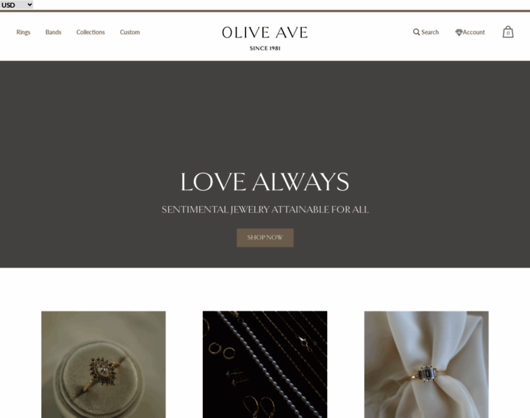 Oliveavejewelry.com thumbnail