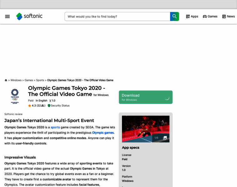 Olympic-games-tokyo-2020-the-official-video-game.en.softonic.com thumbnail