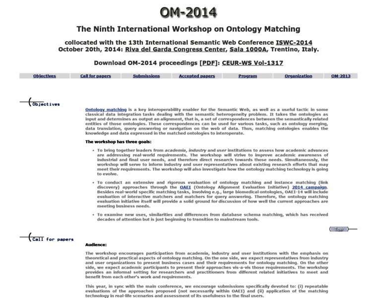 Om2014.ontologymatching.org thumbnail