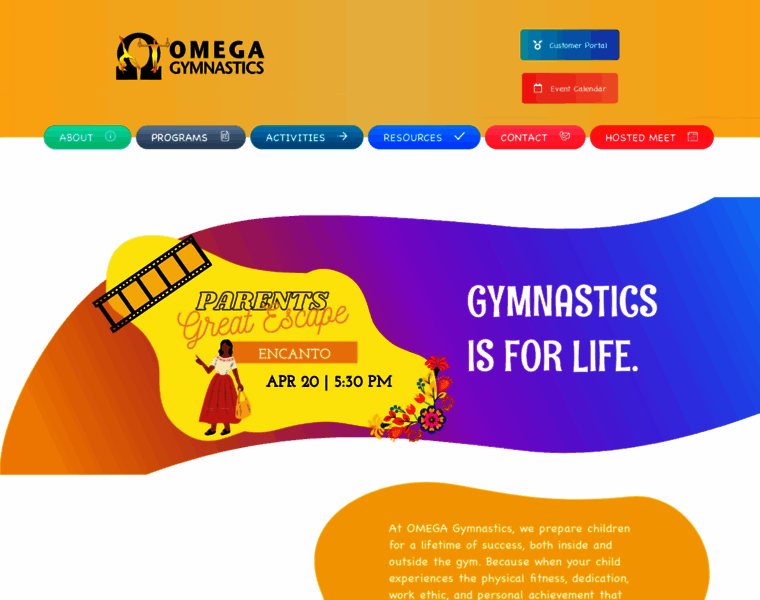 Omega-gymnastics.com thumbnail