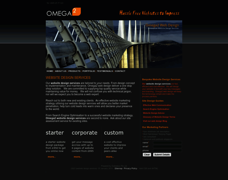 Omega2webdesign.com thumbnail