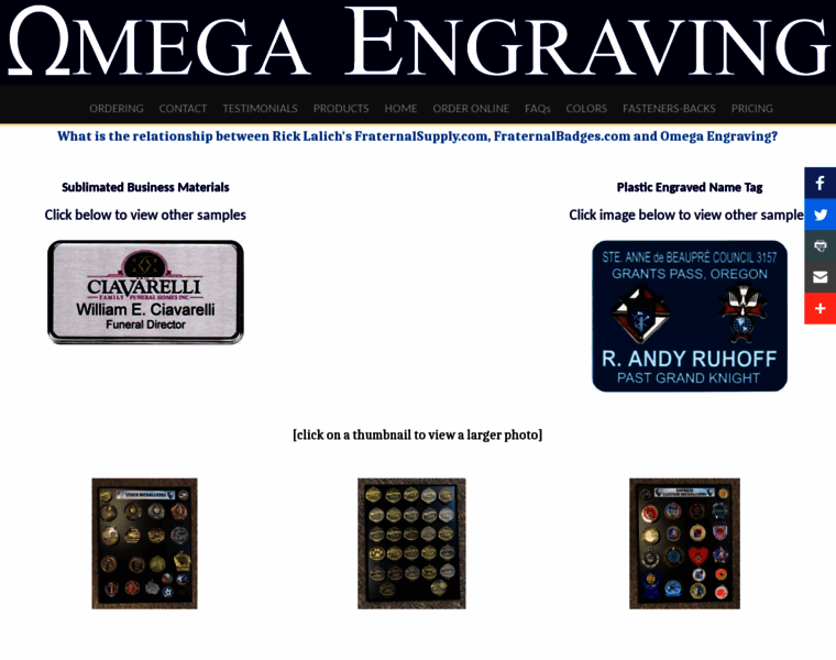 Omegaengraving.com thumbnail