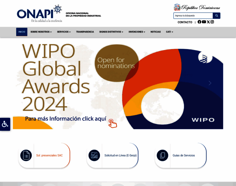 onapi.gov.do at WI. Oficina Nacional de la Propiedad Industrial (ONAPI ...