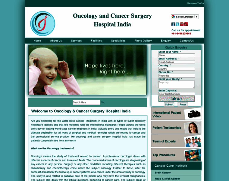 Oncologyandcancersurgeryhospitalindia.com thumbnail