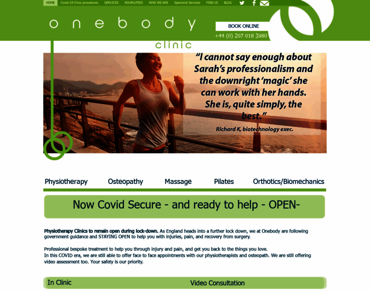Onebodyclinic.co.uk thumbnail