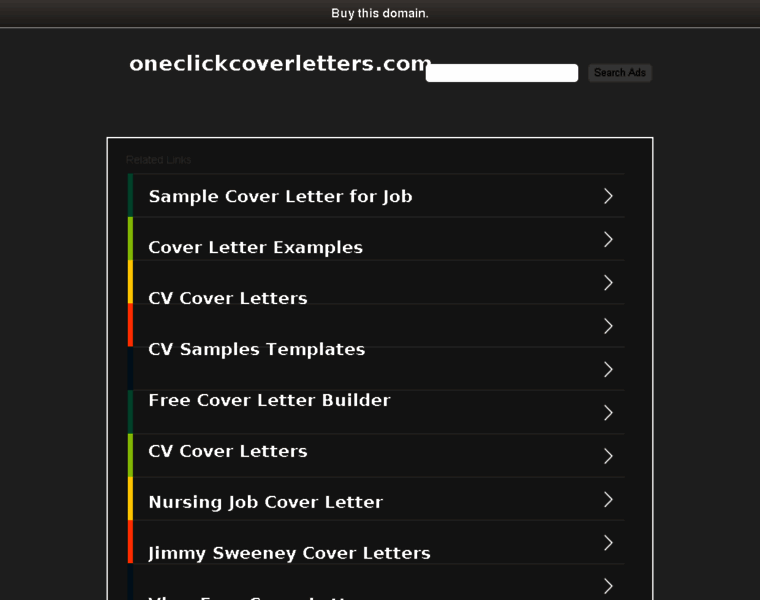 Oneclickcoverletters.com thumbnail