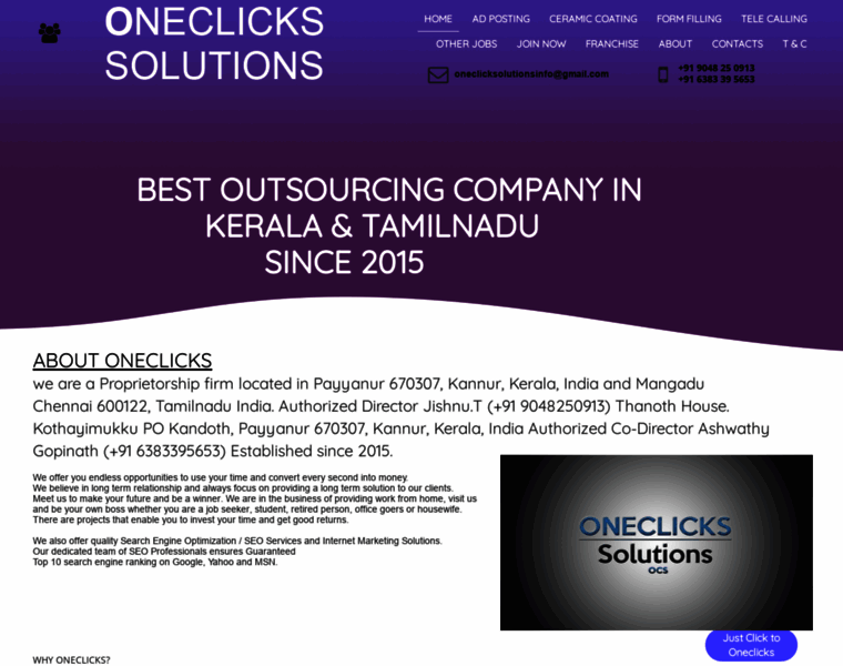 Oneclickssolutions.com thumbnail Oneclickssolutions.com thumbnail