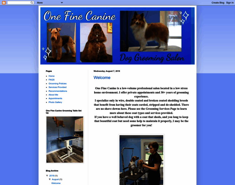 Onefinecanine.com thumbnail