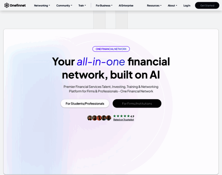onefinnet.com at WI. Onefinnet | One Financial Network | #1 AI Finance ...