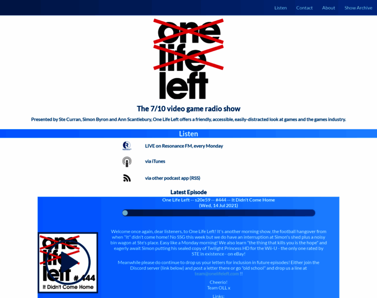 Onelifeleft.com thumbnail