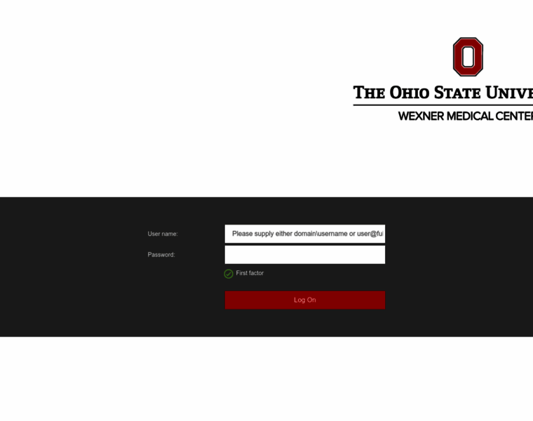 onesource.osumc.edu at WI. NetScaler AAA