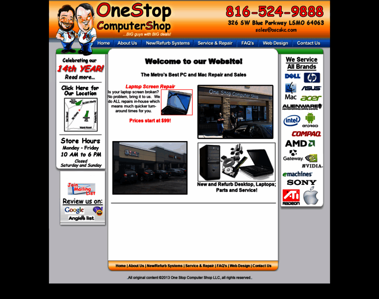 Onestopcomputershopkc.com thumbnail
