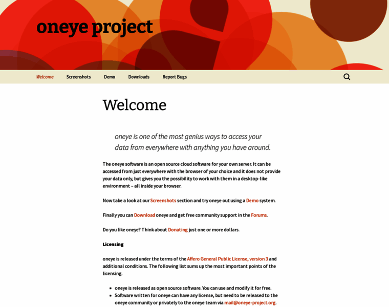 Oneye-project.org thumbnail