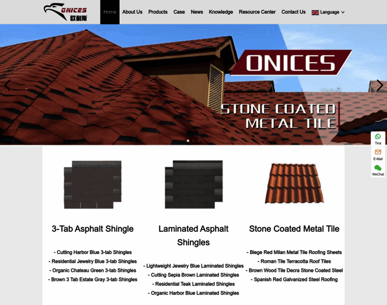 Onicesroofing.com thumbnail