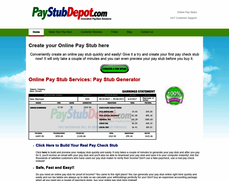 Online-pay-stub.com thumbnail