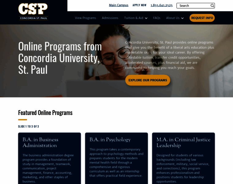 Online.csp.edu thumbnail