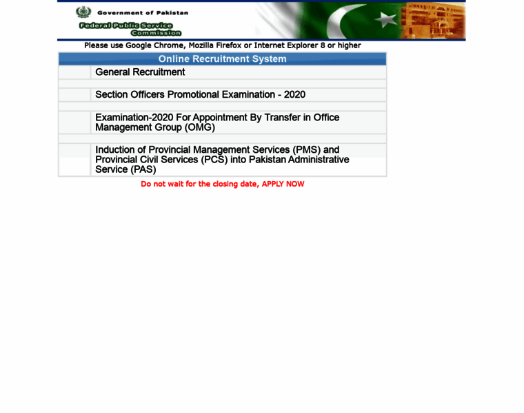 Online.fpsc.gov.pk thumbnail