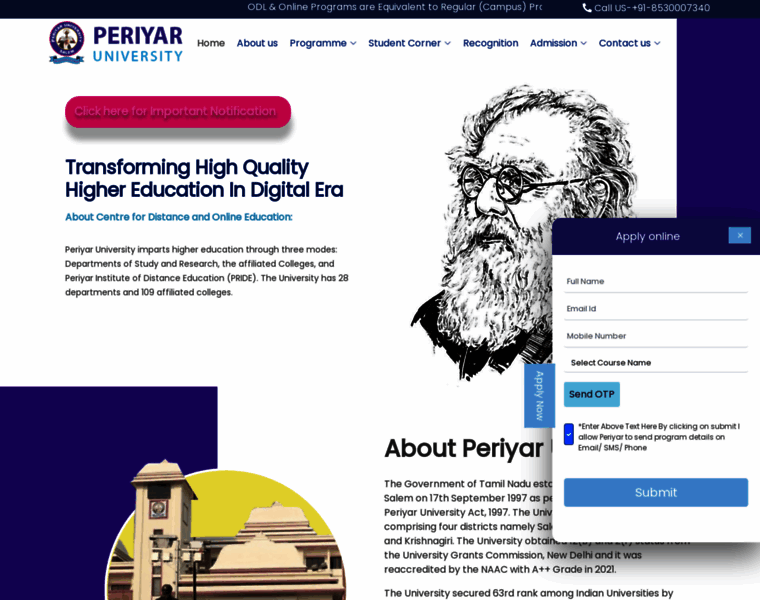 Online.periyaruniversity.ac.in thumbnail