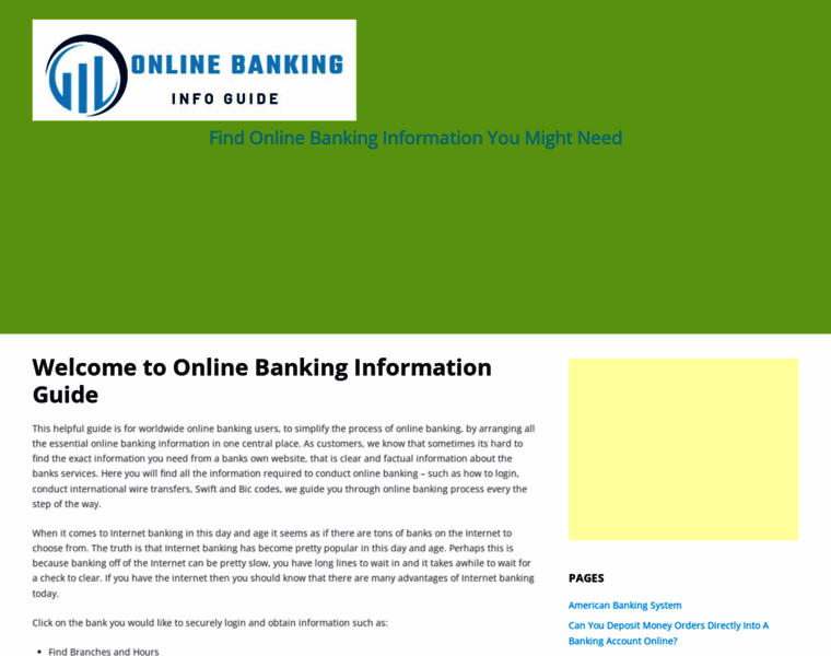 Onlinebankinginfoguide.com thumbnail