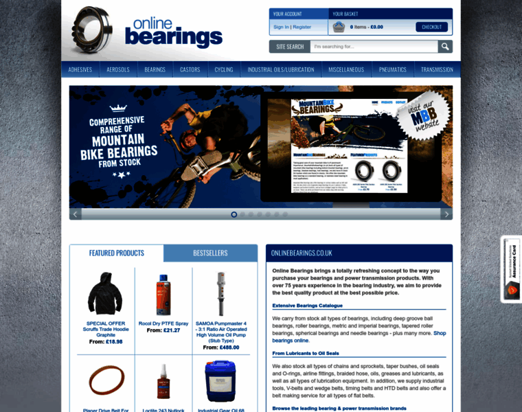 Onlinebearings.co.uk thumbnail