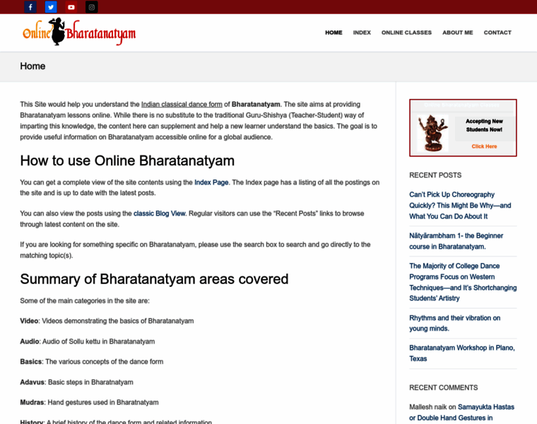 Onlinebharatanatyam.com thumbnail