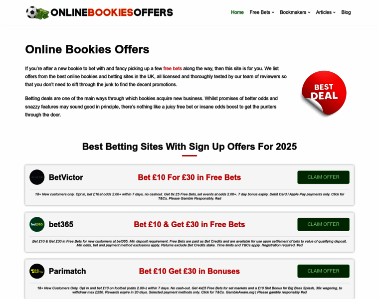 Onlinebookiesoffers.co.uk thumbnail Onlinebookiesoffers.co.uk thumbnail