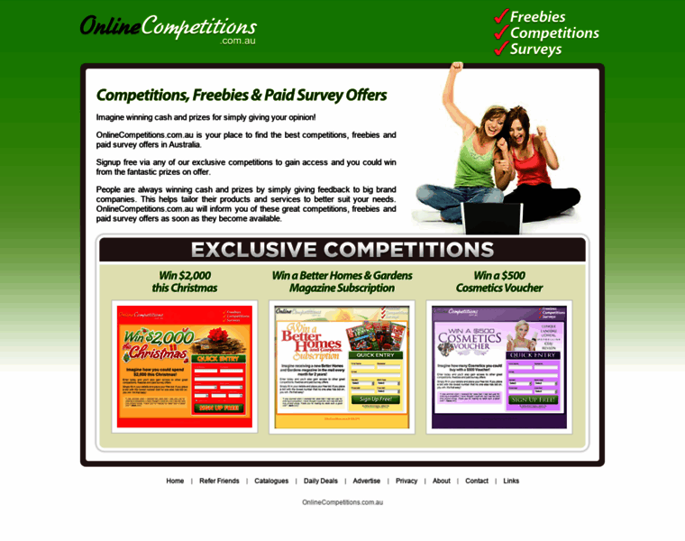 Onlinecompetitions.com.au thumbnail