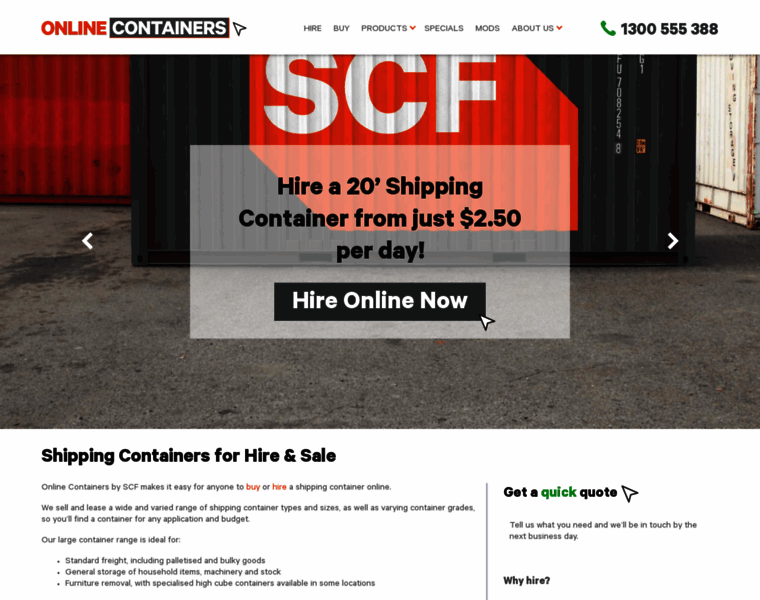 Onlinecontainers.com.au thumbnail