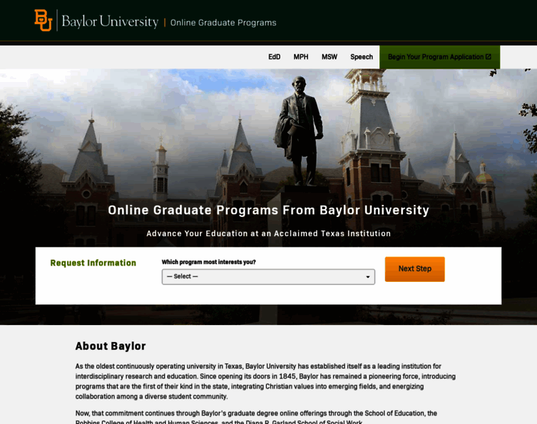 Onlinegrad.baylor.edu thumbnail