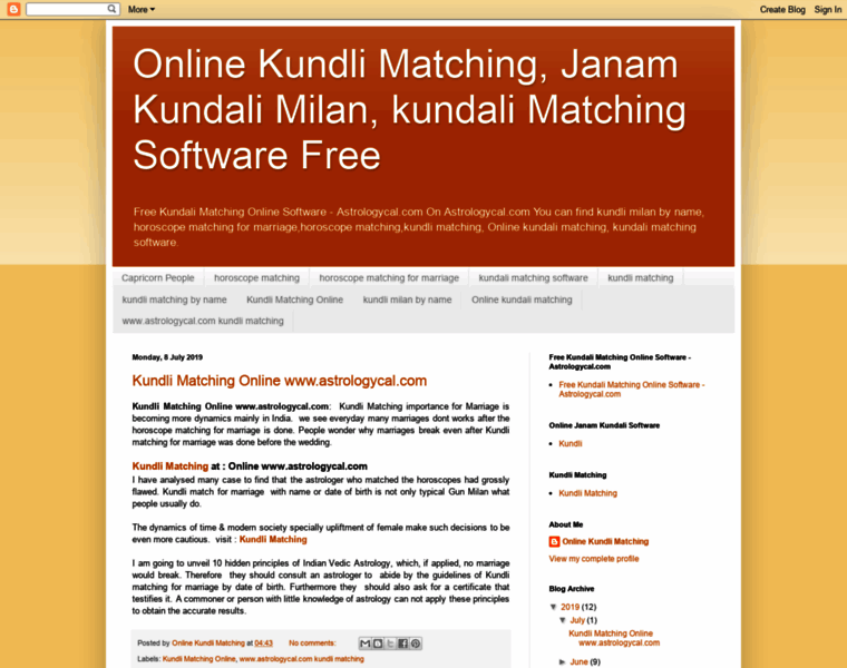 Onlinekundalimatching.blogspot.com thumbnail
