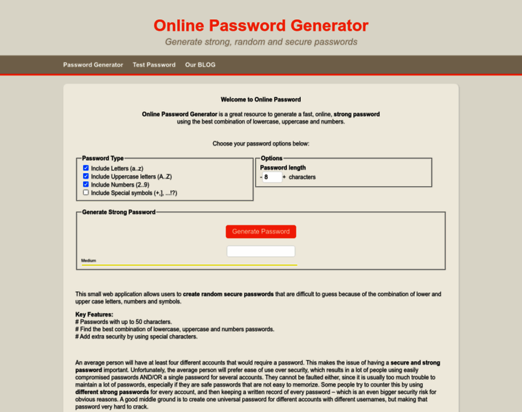 Onlinepasswordgenerator.net thumbnail