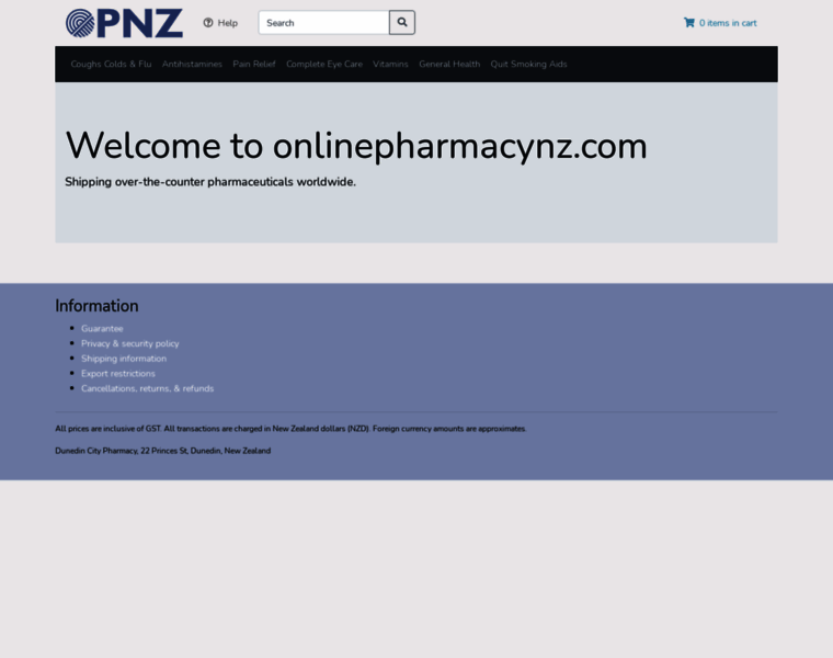 Onlinepharmacynz.com thumbnail