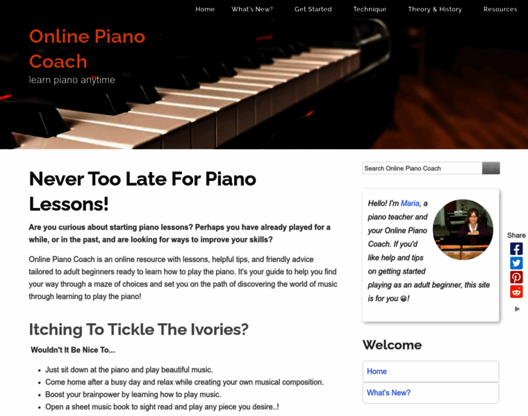 Onlinepianocoach.com thumbnail