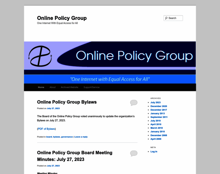 Onlinepolicy.org thumbnail