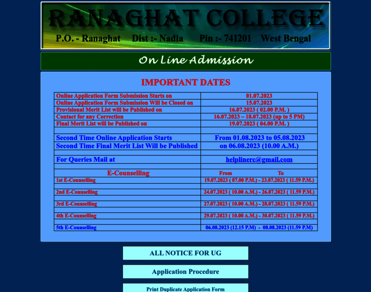 Onlineranaghatcollege.org thumbnail