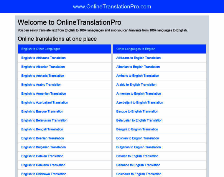 Onlinetranslationpro.com thumbnail