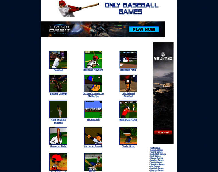Onlybaseballgames.com thumbnail