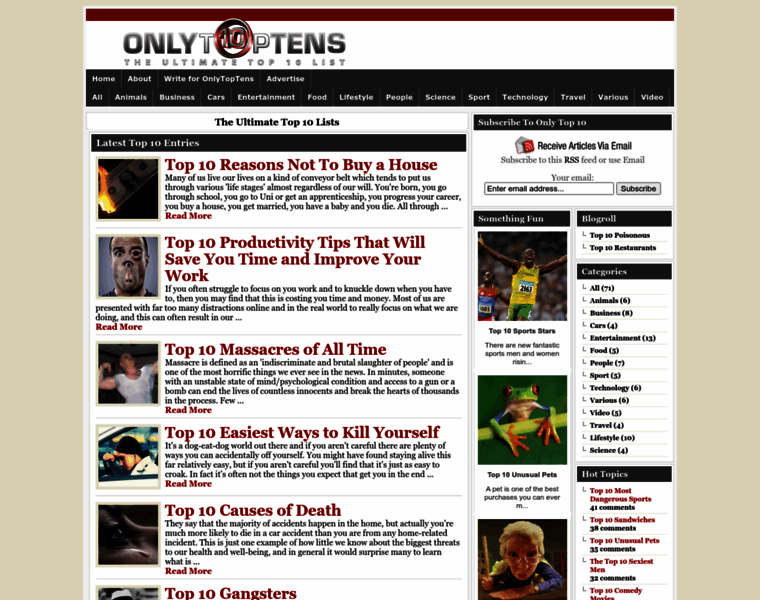 Onlytoptens.com thumbnail